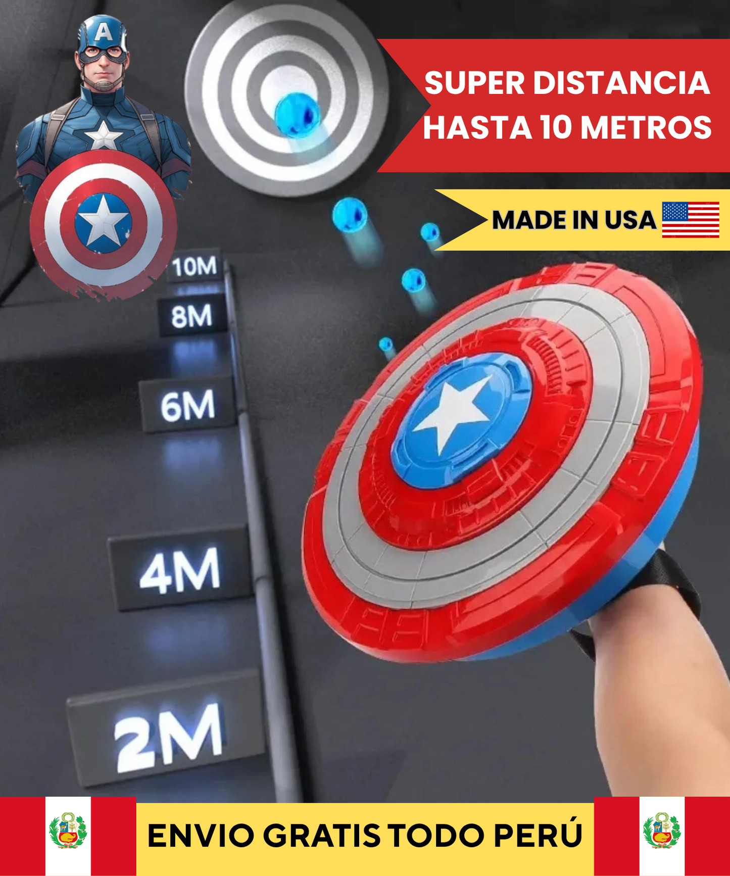 🛡️"Escudo del Capitán América HidroPower" 🦸♂️ ¡Prepárate para ser el héroe que todos admiran! 🛡️⚡💥