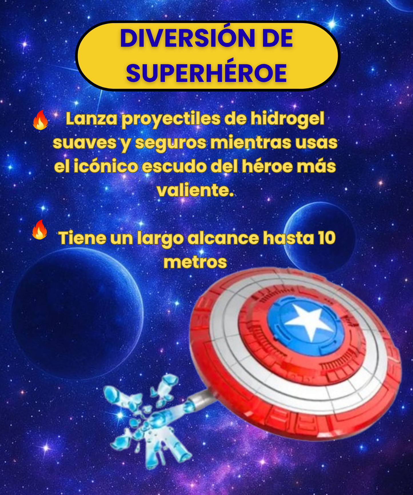🛡️"Escudo del Capitán América HidroPower" 🦸♂️ ¡Prepárate para ser el héroe que todos admiran! 🛡️⚡💥